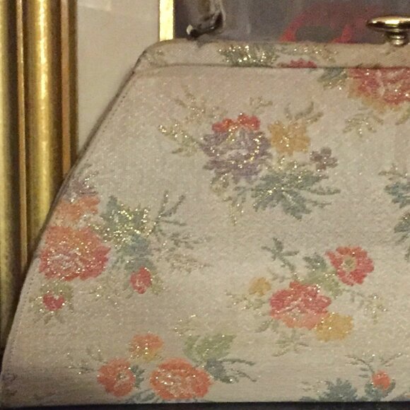 Vintage Handbags - VINTAGE FORMAL FLORAL PURSES SIZE S